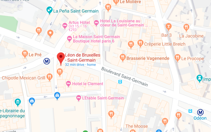 Plan d'accès au Café Florette
